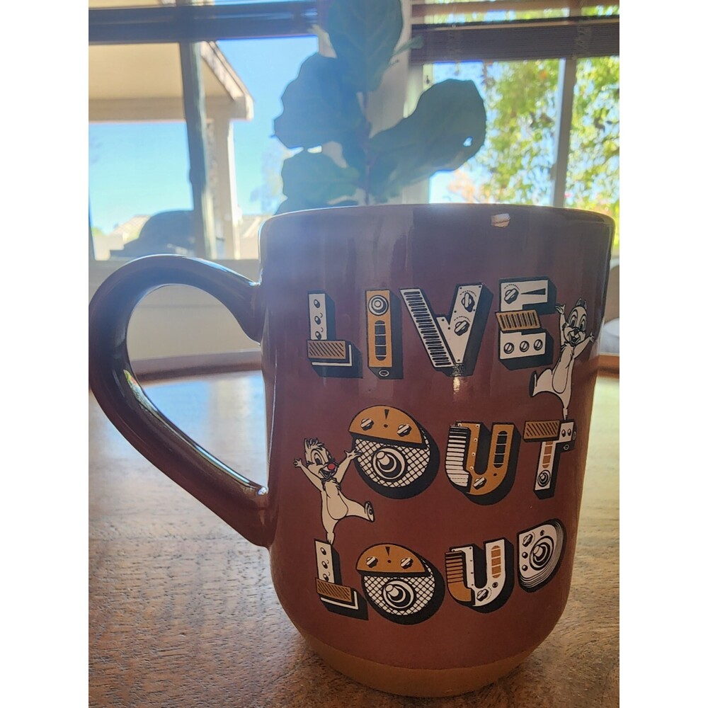 2016 Disney Store Chip 'n Dale Live Out Loud Coffee Cup Tea Mug | 12oz - Picture 3 of 5